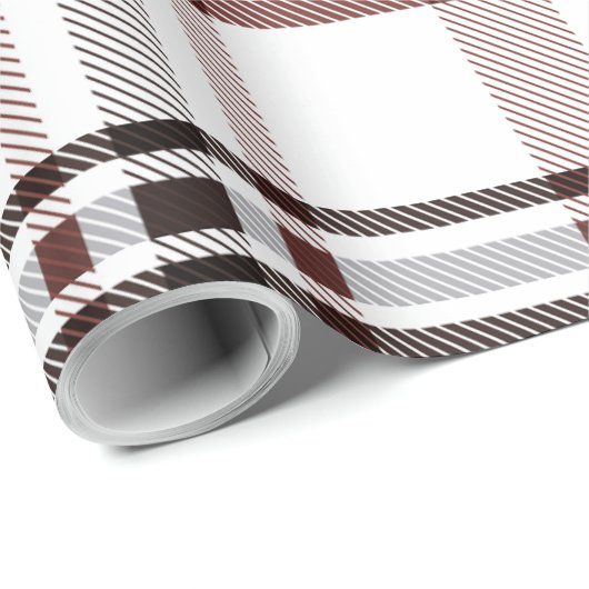 Red Winter Plaid Cadeaupapier (Rol Hoek)