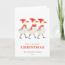 Red Winter Quacking Christmas Ducks Business Logo
