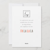 Red Winter Quacking Christmas Ducks Business Logo Feestdagenkaart (Achterkant)