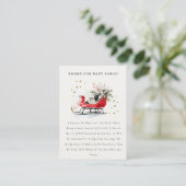 Red Winter Sleigh Books For Baby Baby Shower Informatiekaartje (Staand voorkant)
