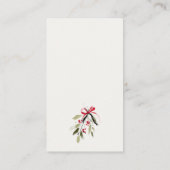 Red Winter Sleigh Diaper Raffle Baby Baby Shower Informatiekaartje (Achterkant)