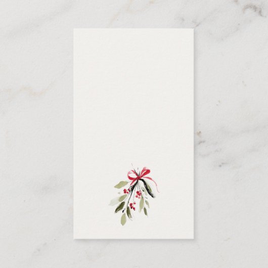 Red Winter Sleigh Diaper Raffle Baby Baby Shower Informatiekaartje (Achterkant)