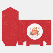 Red Winter Snowflake Festive Smore Baby Shower Bedankdoosjes (Ongevouwen)