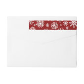 Red Winter Snowflake - kerstterugzendadres (Achterkant)