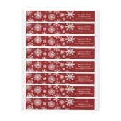 Red Winter Snowflake - kerstterugzendadres (Vel)