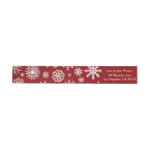 Red Winter Snowflake - kerstterugzendadres (Individueel)