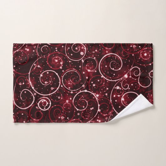 Red Winter Swirl Bad Handdoek (Handdoek)