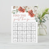 Red Winter Vind het Guest Bingo Vrijgezellenfeest  Kaart (Staand voorkant)