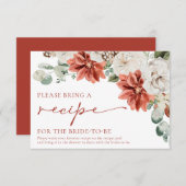 Red Winter Vrijgezellenfeest Neem een recept mee Informatiekaartje (Voorkant / Achterkant)