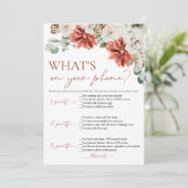 Red Winter Wat is er op uw telefoon Vrijgezellenfe Kaart (Staand voorkant)