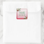 Red Winter Wedding Personalized Stickers (Tas)