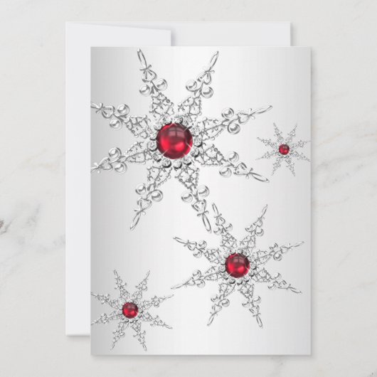 Red Winter Wonderland kerstfeestdag 6 Kaart (Achterkant)