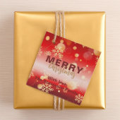 Red Winter Wonderland Merry Kerstry Bedankjes Labels