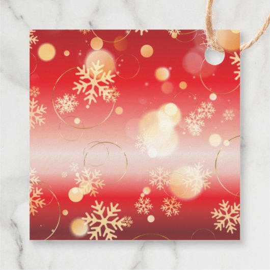 Red Winter Wonderland Merry Kerstry Bedankjes Labels (Achterkant)