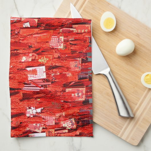 Red Wish Theedoek (Quarter Fold)