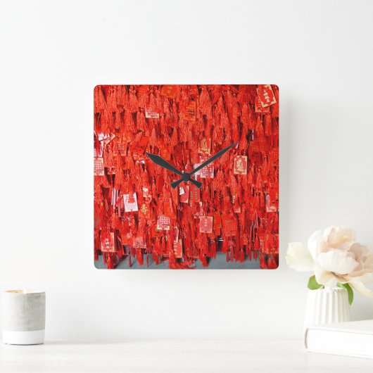 Red Wish Vierkante Klok (Huis)