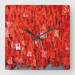Red Wish Vierkante Klok