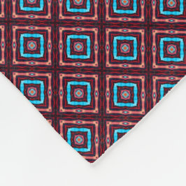 Red With Blue Diamonds Fleece Deken