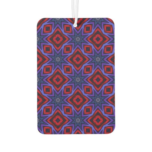 Red with Blue Star Air Freshener Luchtverfrisser (Achterkant)
