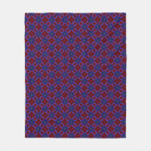 Red With Blue Stars Fleece Deken (Voorkant)