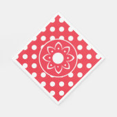 Red With White Polk Dots  Servet (Hoek)