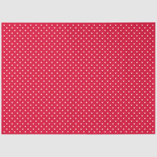 Red With White Polka Dots Tissuepapier (Voorkant)