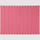 Red With White Tiny Doodle Love Hearts Tissuepapier (Voorkant)