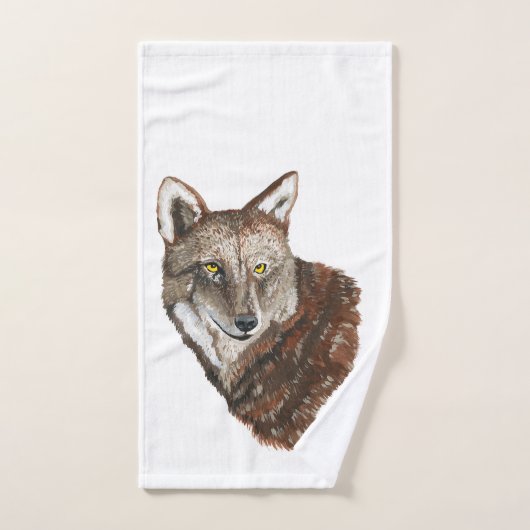 Red Wolf Bad Handdoek (Handdoek)