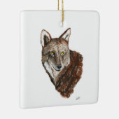 Red Wolf Keramisch Ornament (Rechts)