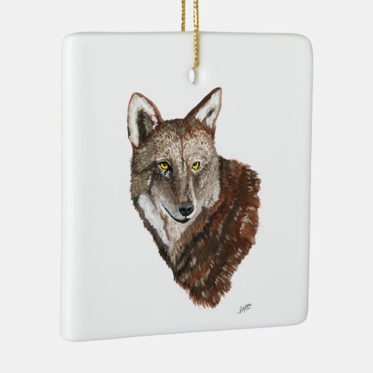 Red Wolf Keramisch Ornament (Rechts)