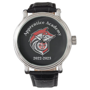 Red Wolf logo gepersonaliseerd Horloge