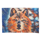 Red Wolven Wildlife Pillowcase Kussensloop (Voorkant)