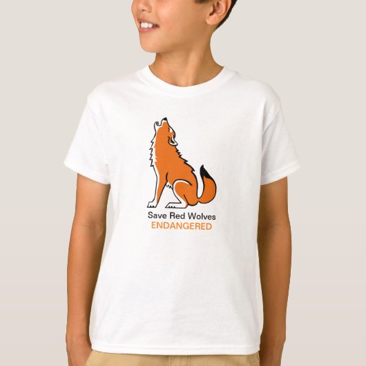 Red WOLVES - Bedreigde dieren grafiek T-shirt (Voorkant)