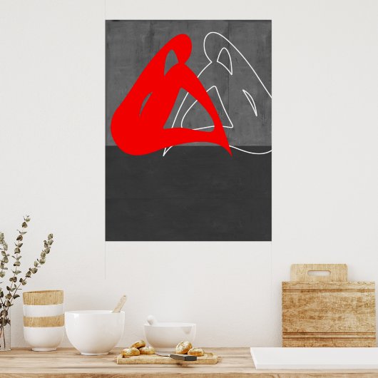 Red Woman Poster (Keuken)