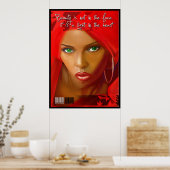 Red Woman Poster (Keuken)