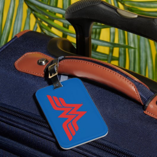 Red Wonder Woman Logo Bagagelabel (Voorkant Insitu 1)