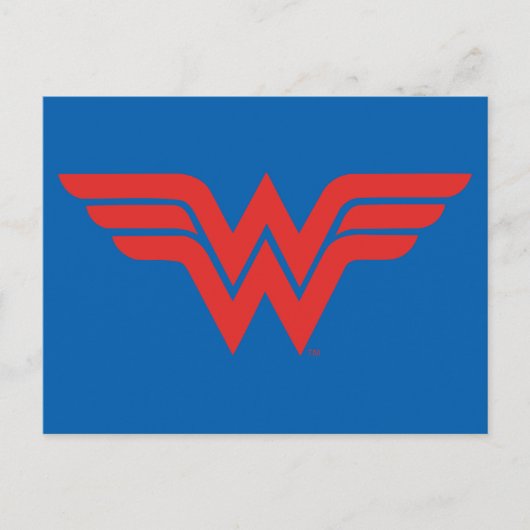 Red Wonder Woman Logo Briefkaart (Voorkant)