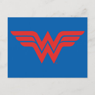 Red Wonder Woman Logo Briefkaart
