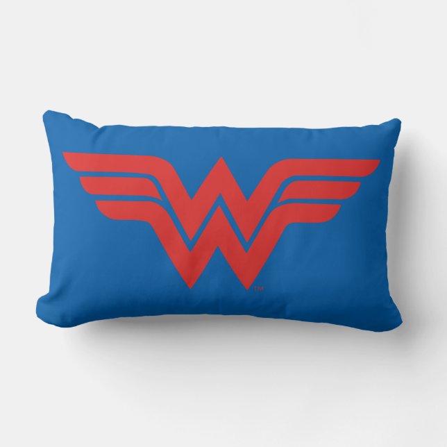 Red Wonder Woman Logo Kussen (Voorkant)