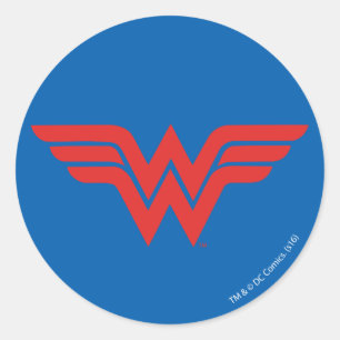 Red Wonder Woman Logo Ronde Sticker