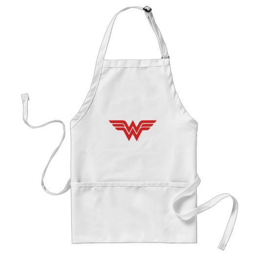 Red Wonder Woman Logo Standaard Schort (Voorkant)