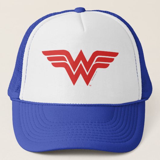 Red Wonder Woman Logo Trucker Pet (Voorkant)