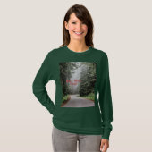 Red Wood Forest Women's Green Long Slapeve T-shirt (Voorkant volledig)