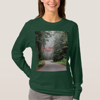 Red Wood Forest Women's Green Long Slapeve T-shirt