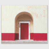 RED WOODEN DEUR CADEAUPAPIER (Vlak)