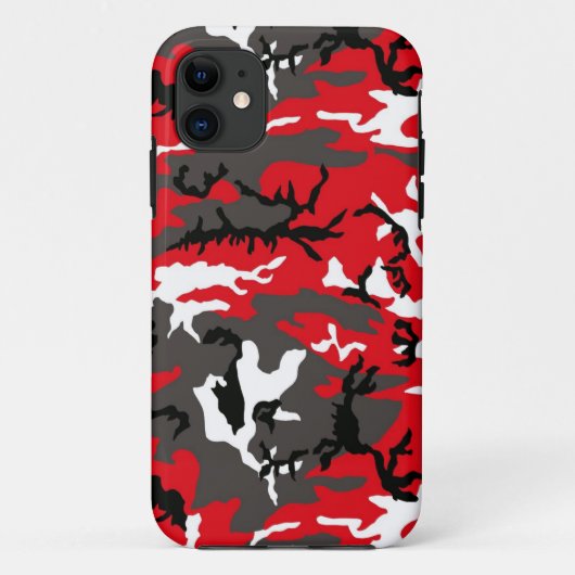 Red Woodland Camouflage Case-Mate iPhone Case (Achterkant)