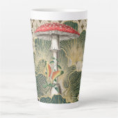 Red Woodland Mushroom Latte Mok (Voorkant)