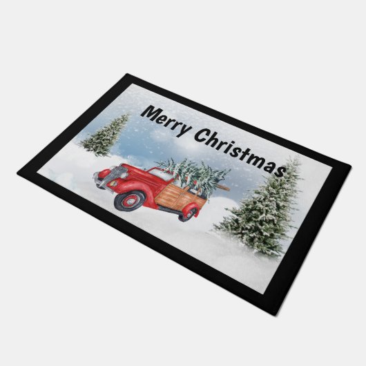  Red Woodside kerstavond Deurklep Deurmat (Schuin)