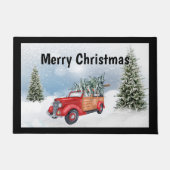 Red Woodside kerstavond Deurklep Deurmat (Voorkant)