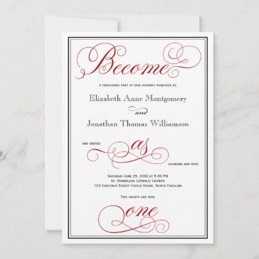 Red wordt een Christelijke uitnodiging tot huwelij (Voorkant)